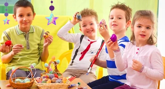 Happy children playing outdoors